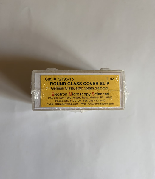 GERMAN ROUND COVERSLIPS, 15MM